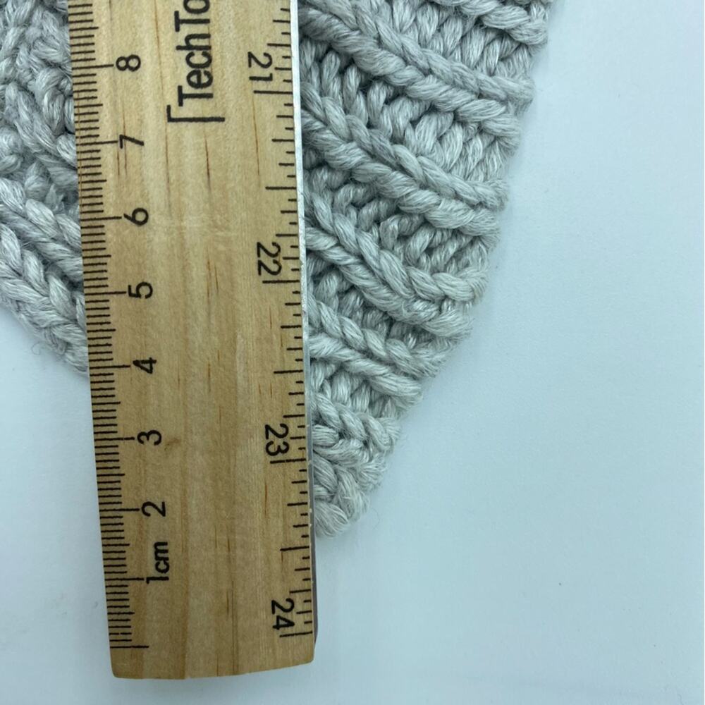 Theory women’s cardigan chunky knit gray open front linen blend sweater small - Picture 6 of 8